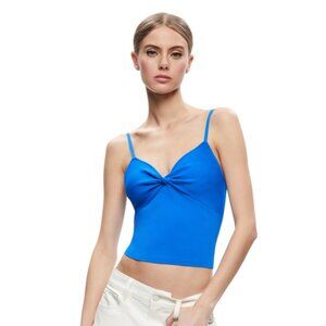 NWT Alice + Olivia Rhona Twist Front Top - Sapphire - Large